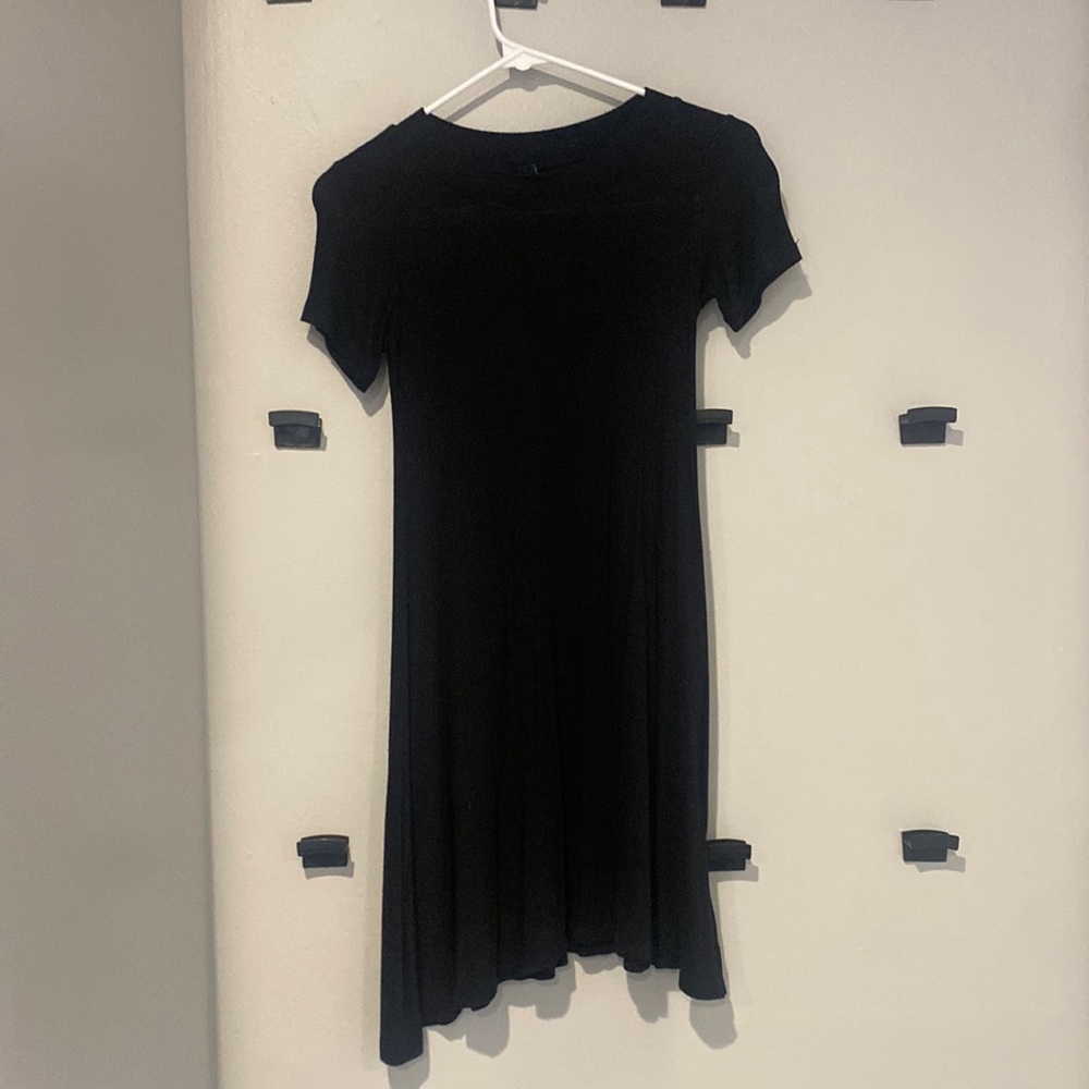 Casual Plain black t-shirt dress from American Eagle. Can be dressed up or down.